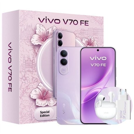 Smartphone Vivo V70 FE 8GB/ 512GB/ 6.83'/ 5G/ Púrpura/ Incluye Cargador + Auriculares