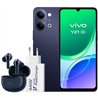 Smartphone Vivo Y21 4GB/ 256GB/ 6.74'/ 5G/ Negro/ Incluye Cargador + Auriculares