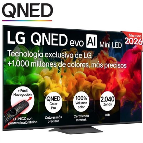 Televisor LG QNED evo AI QNED8EB Mini LED 75QNED8EB3A 75'/ Ultra HD 4K/ Smart TV/ WiFi